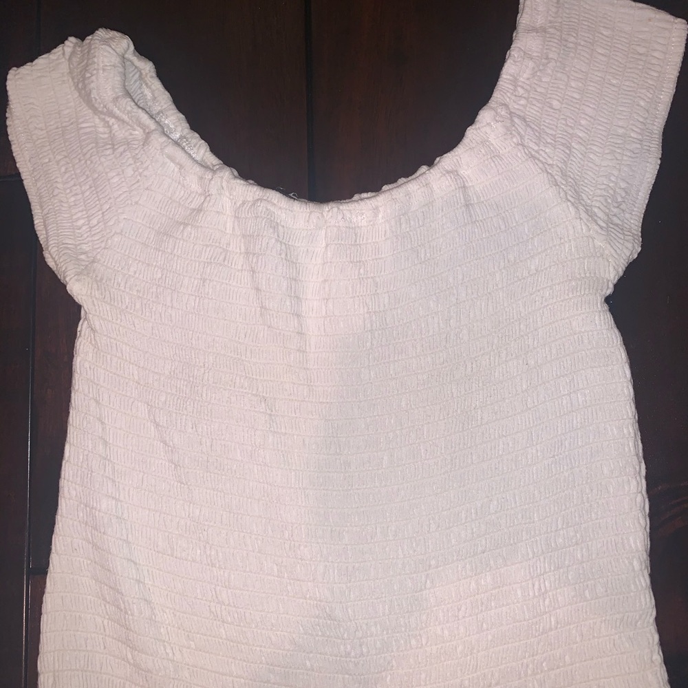 white off the shoulder top brandy melville